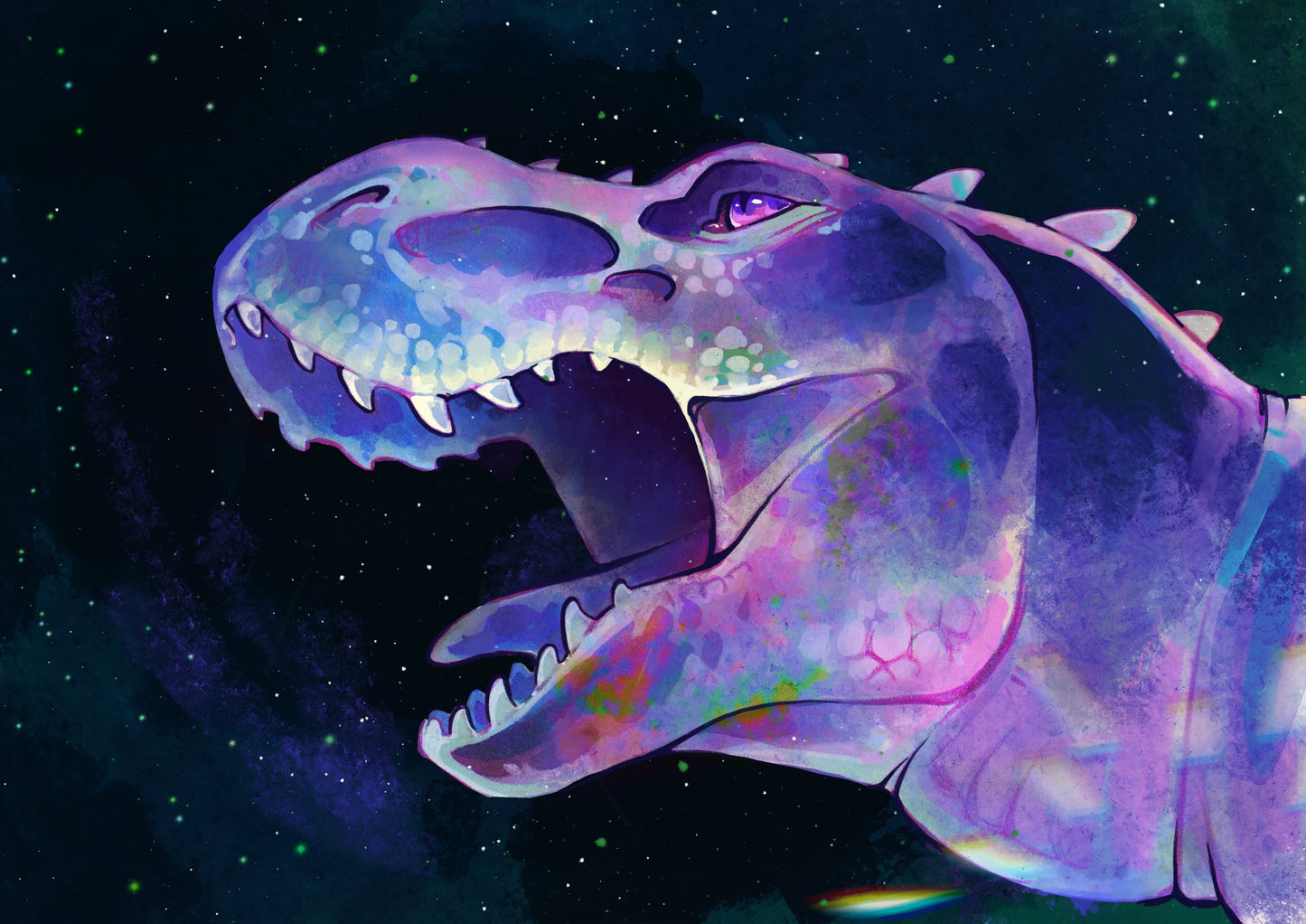 Galaxy dino print