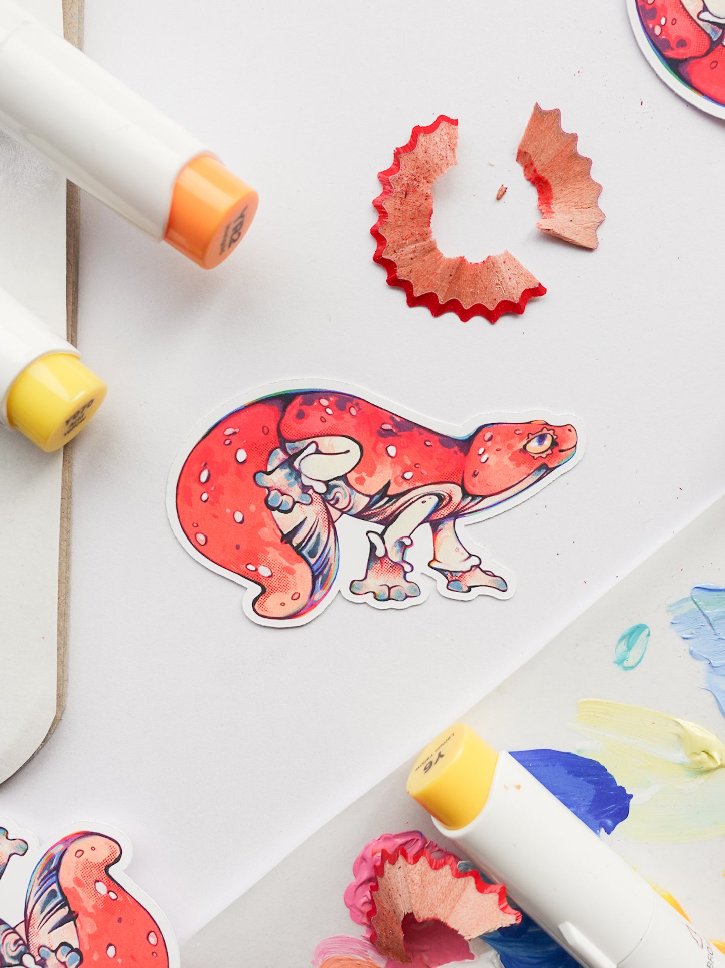 Mushroom gecko sticker - matt
