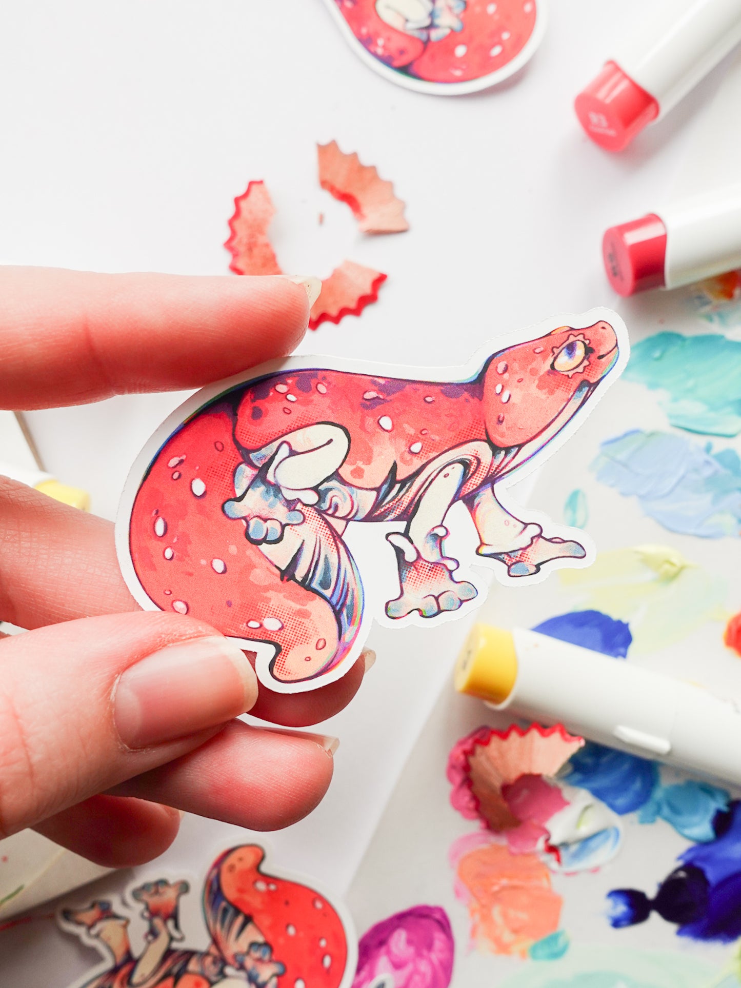Mushroom gecko sticker - matt