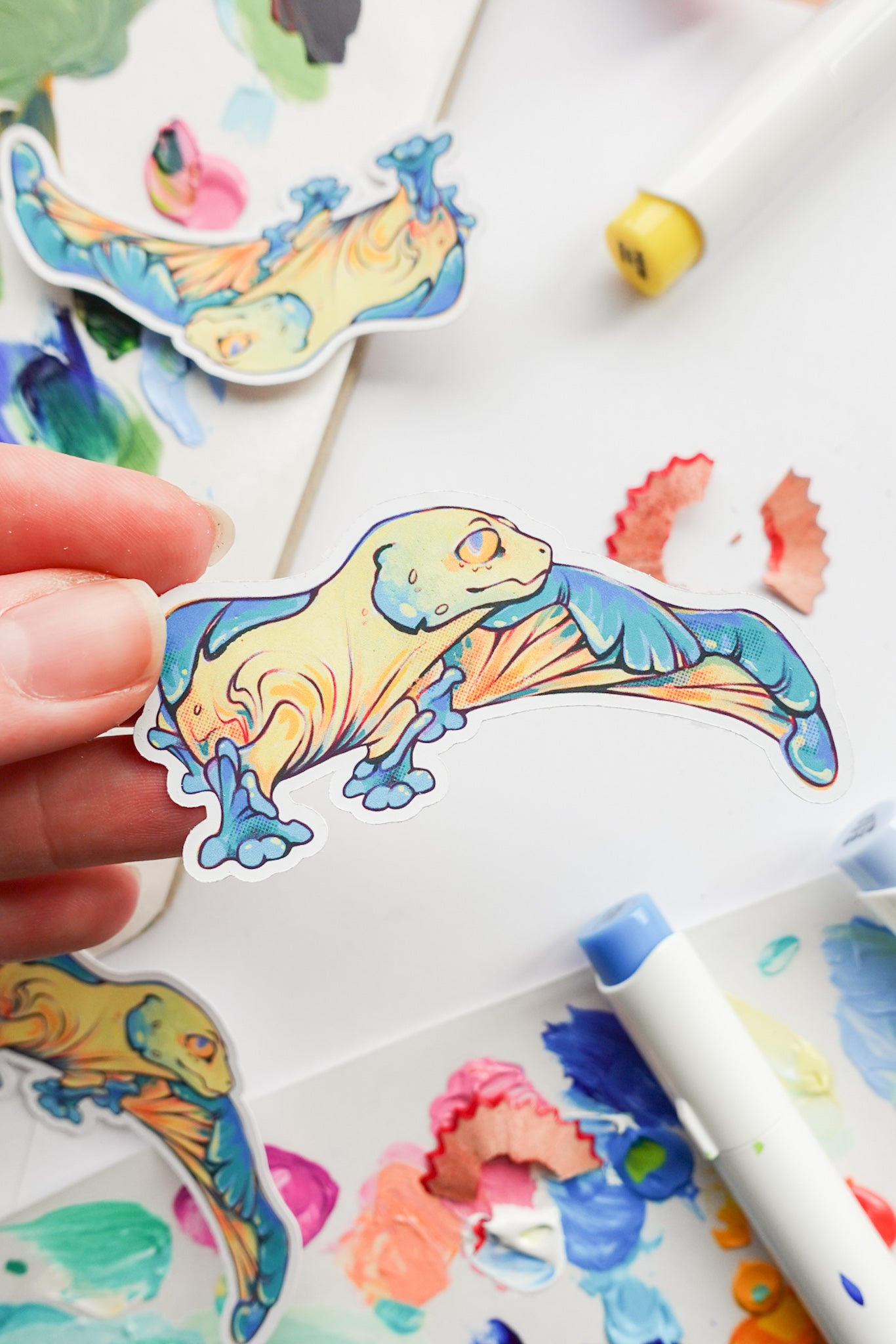 Blue mushroom gecko - matte