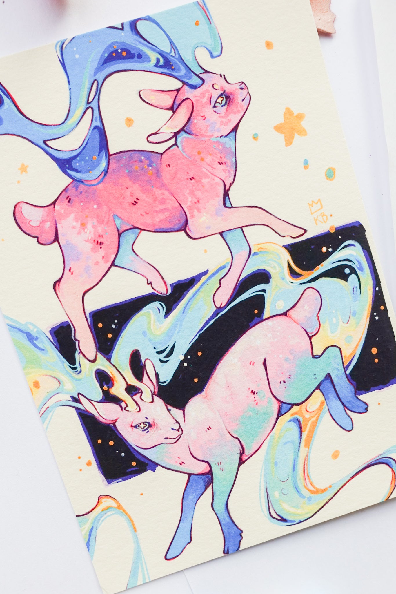 "Dream goats" print