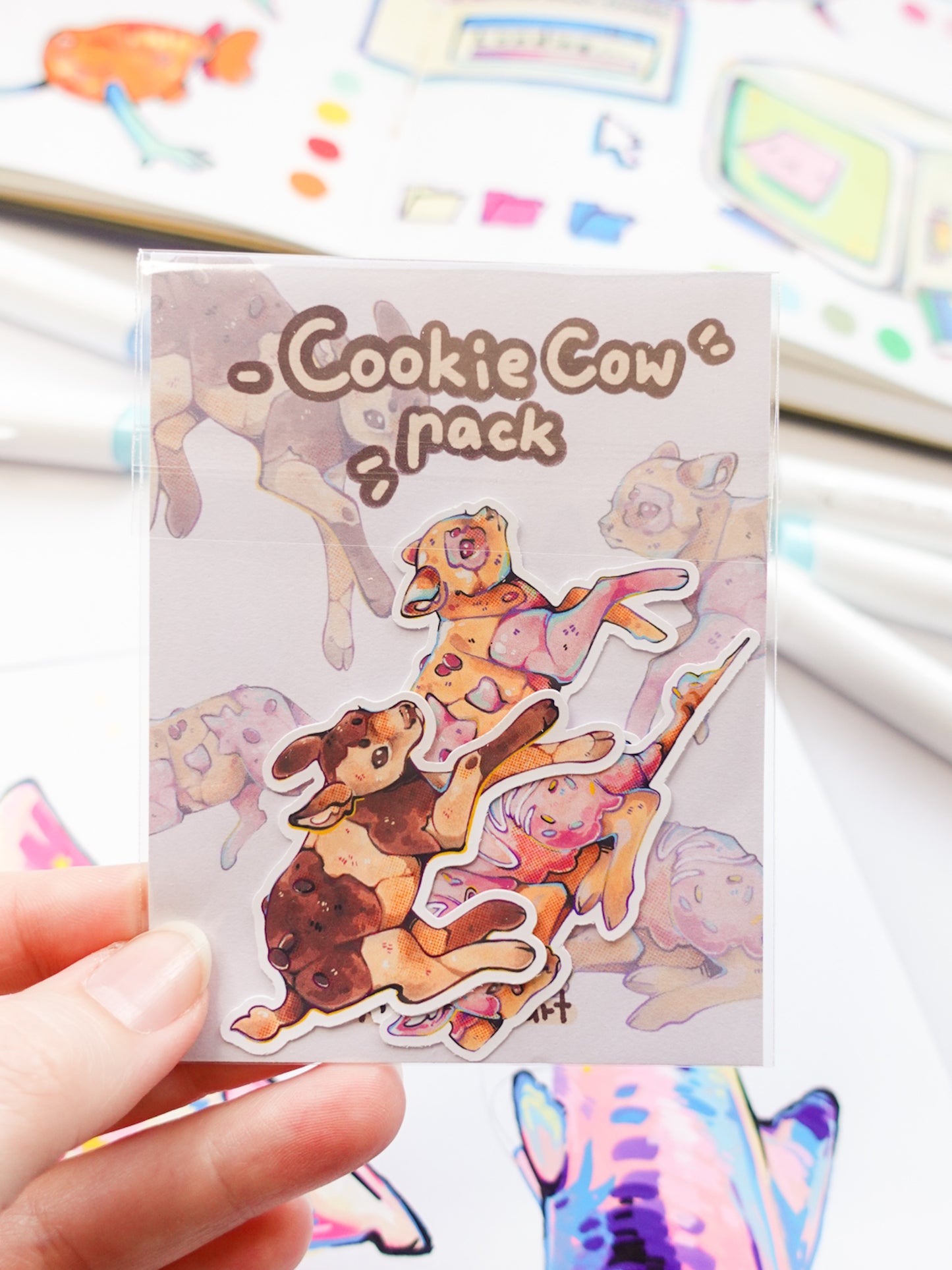 Cookie cow sticker set - set of three