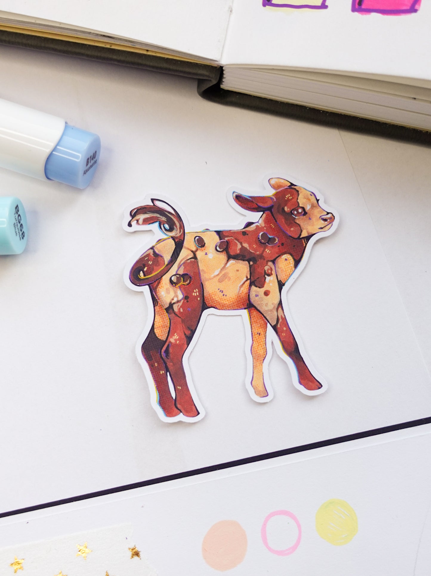 Cookie cow sticker - matt