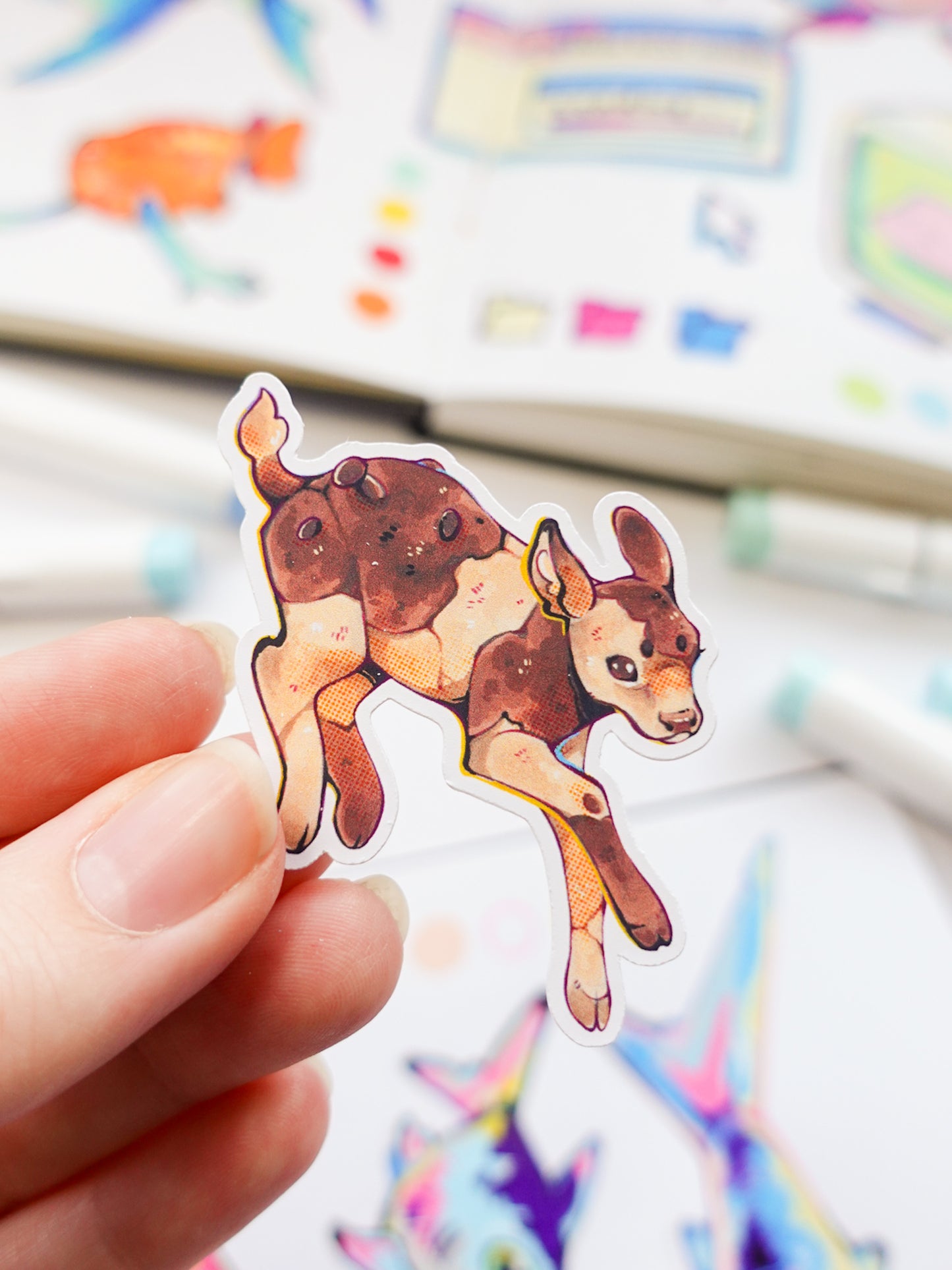 Cookie cow sticker set - set of three