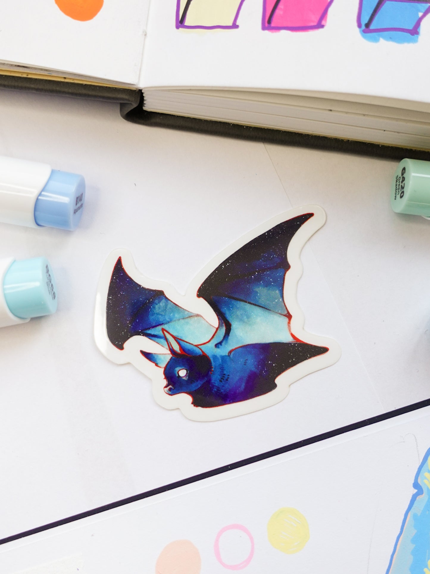 Sky Bat sticker - clear