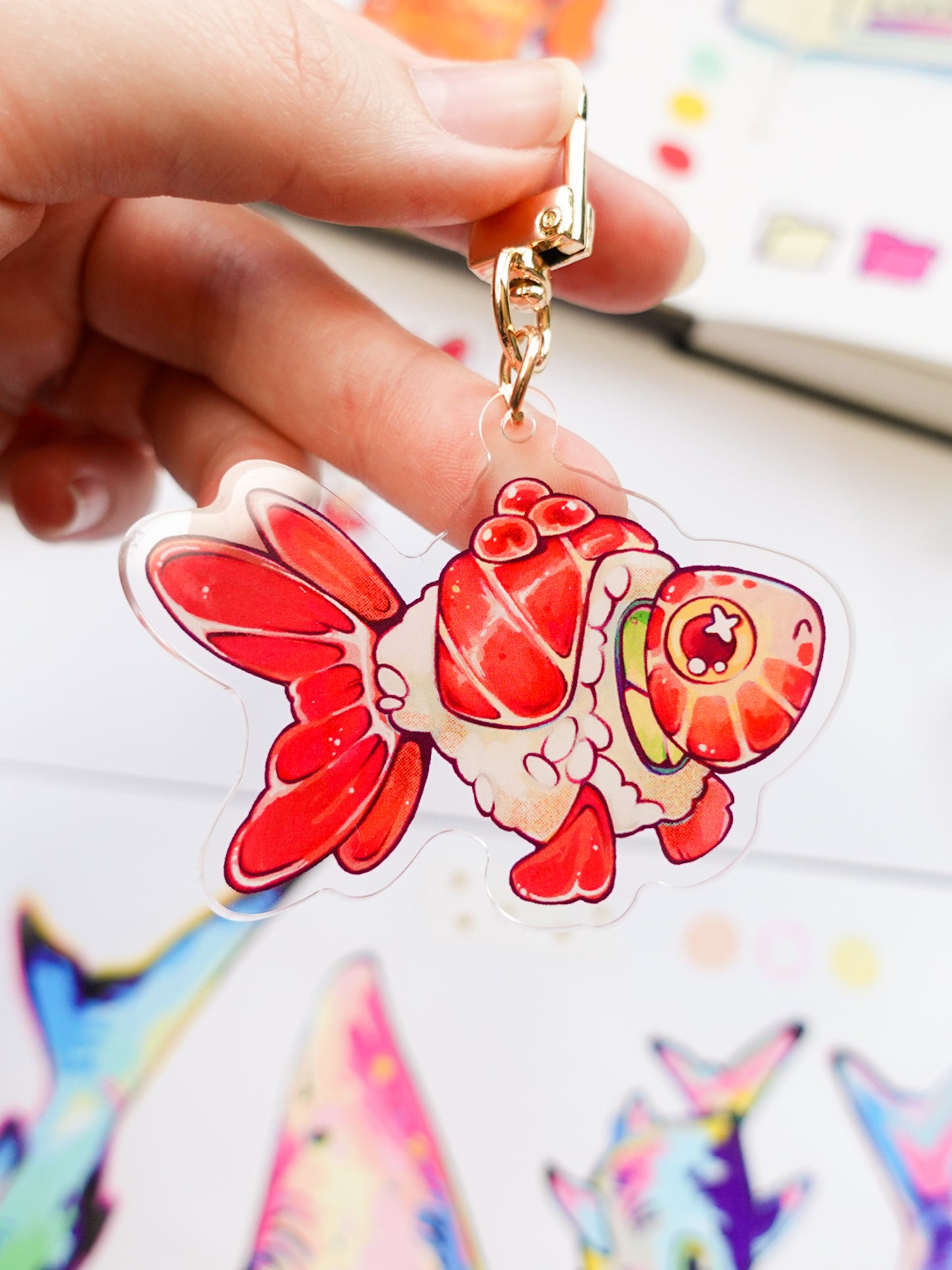 Sushi Fish Keychain + comes with a free Sushi Fish sticker!