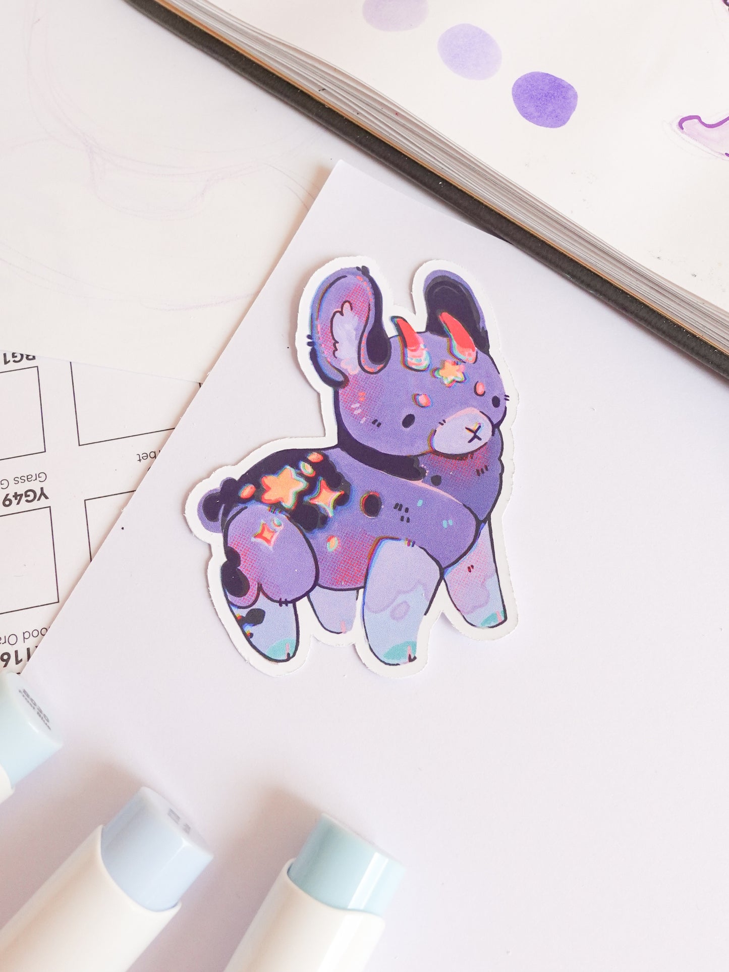 Purple goat plush - matt
