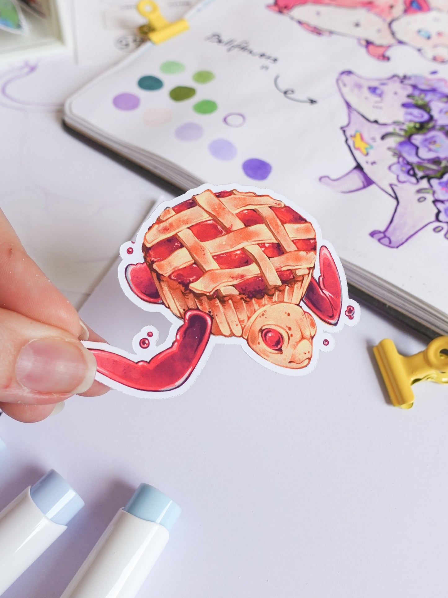 Cherry pie sticker - matt