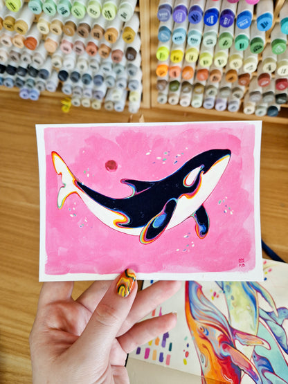 Rainbow orca print