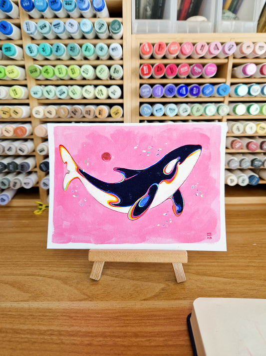 Rainbow orca print