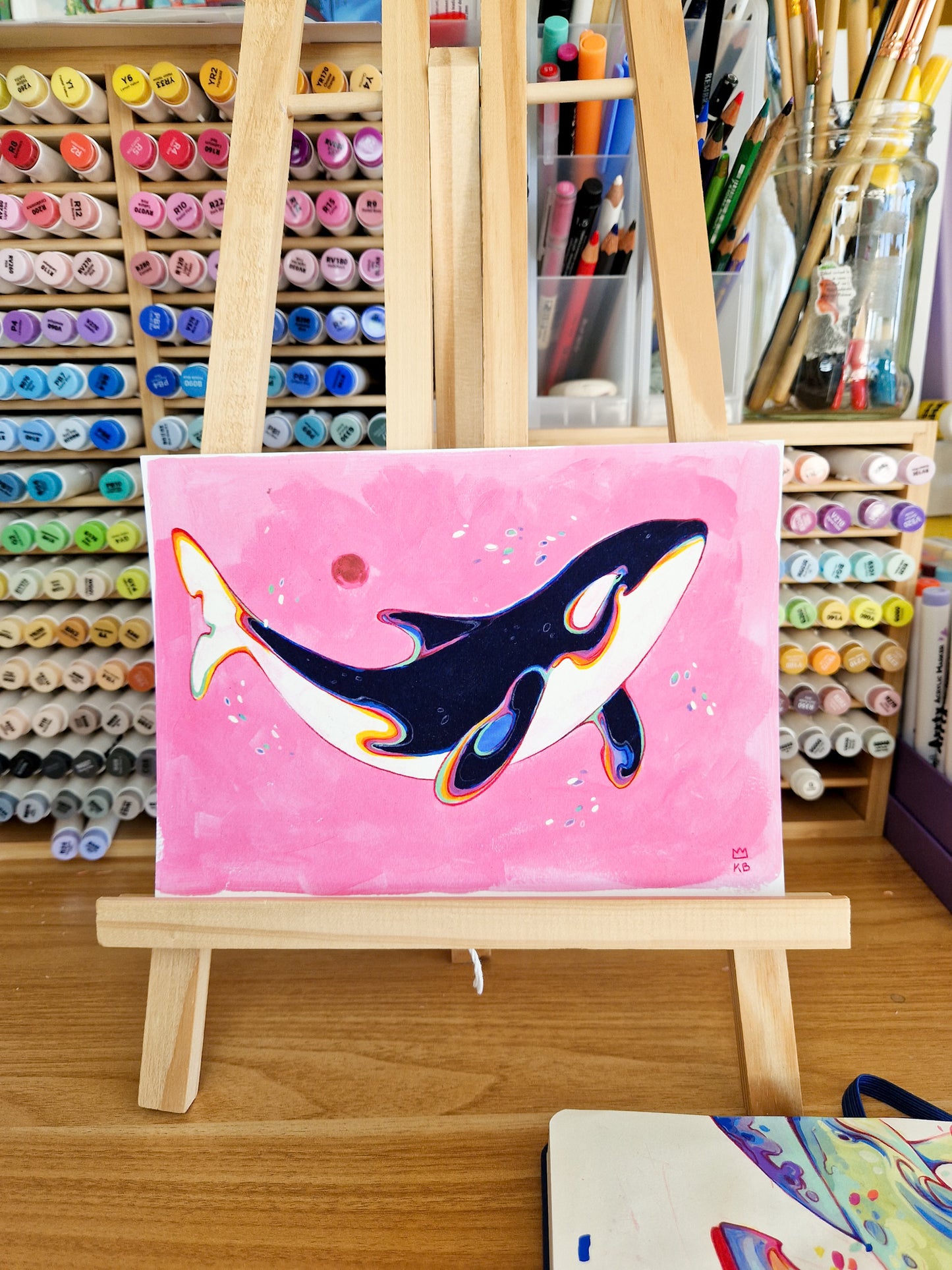 Rainbow orca print