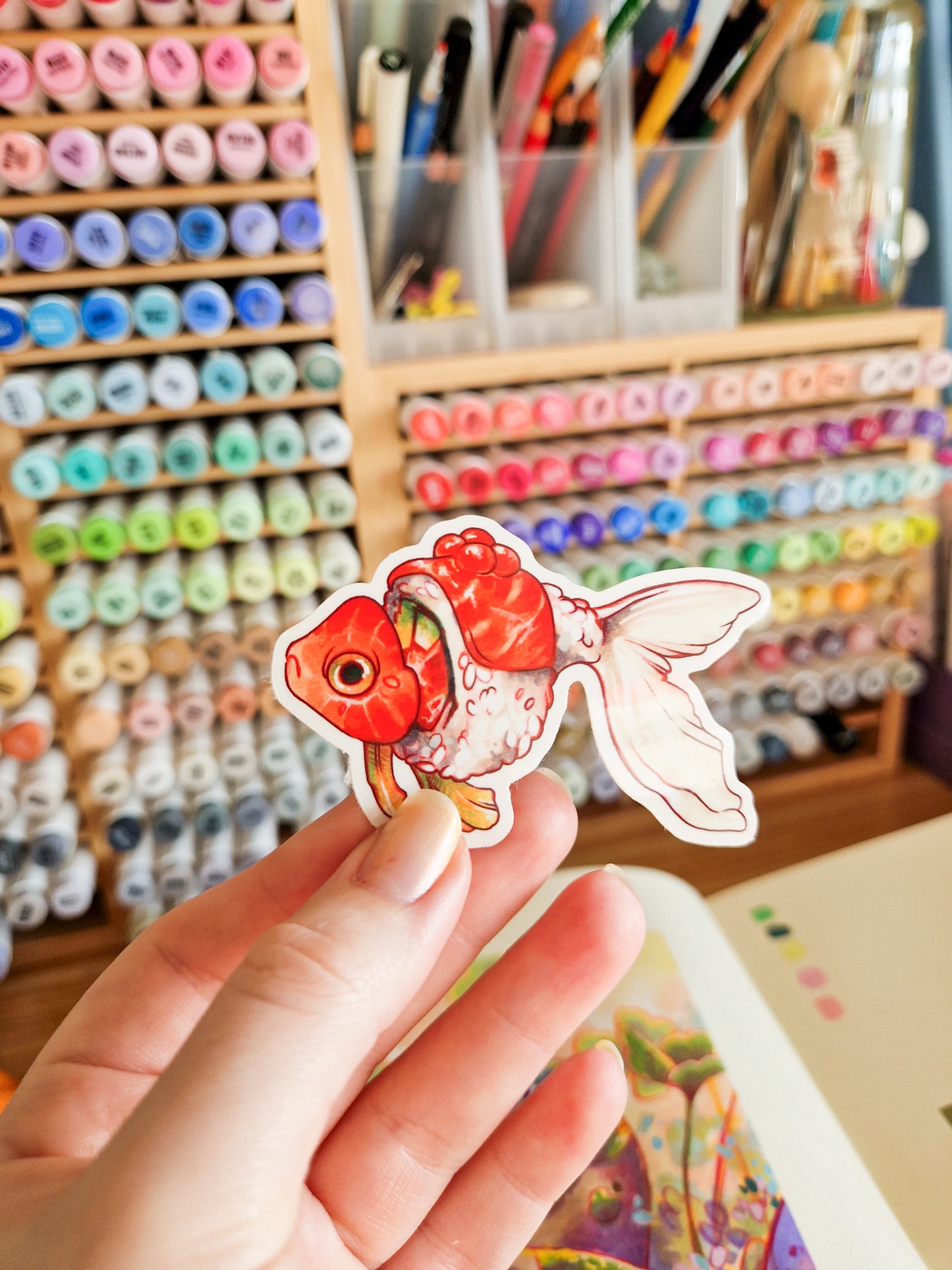 Sushi fish sticker