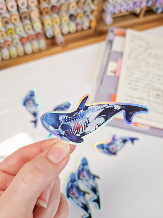 Star whale - halo sticker
