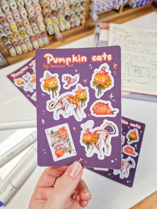 Pumpkin cat - sticker sheet