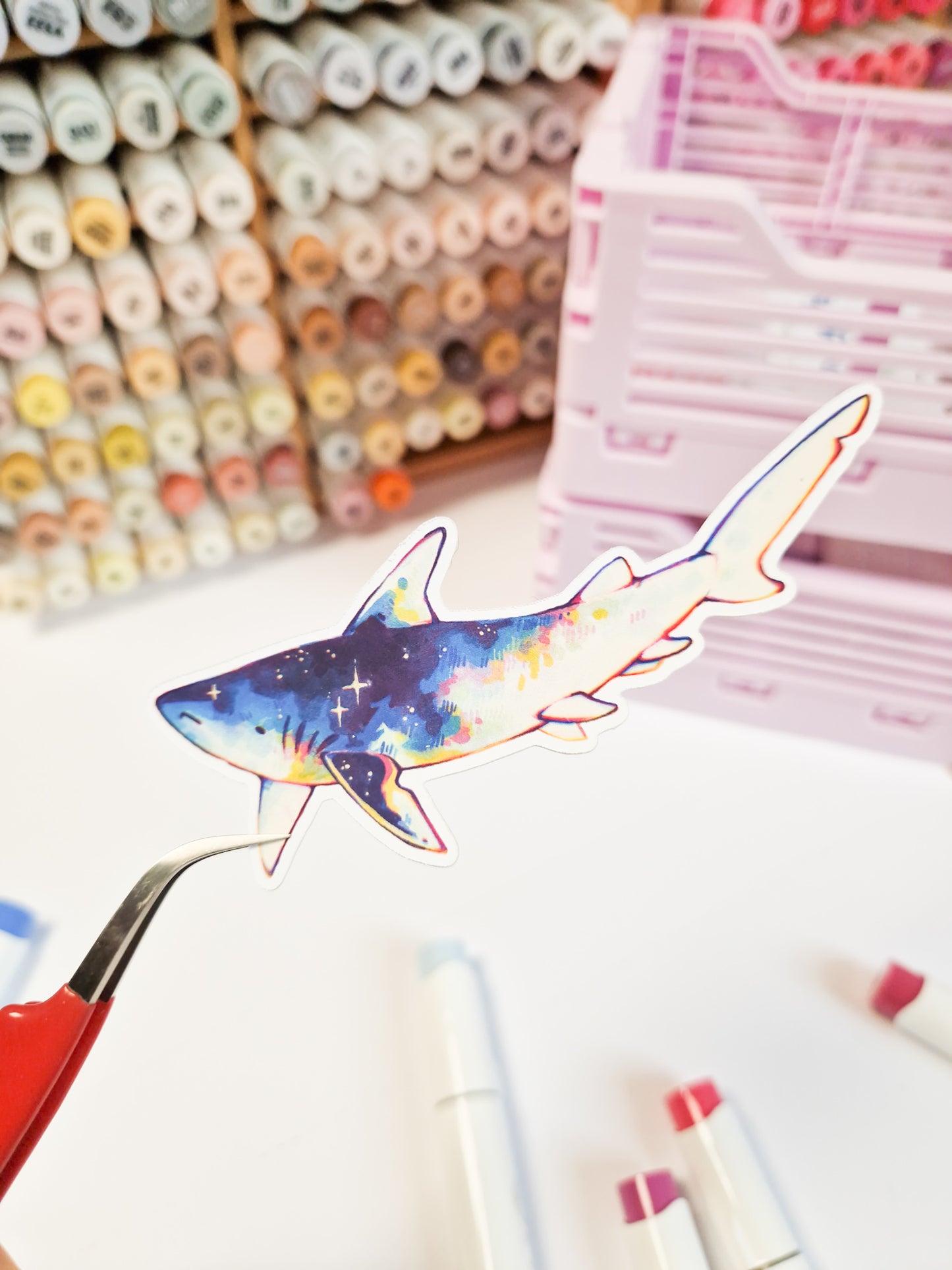 Star shark - matte sticker