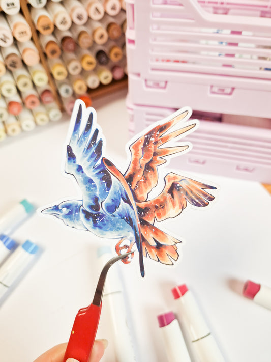 Star crow - matte sticker