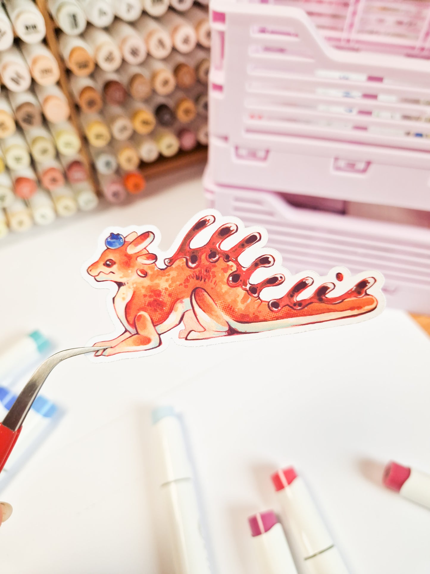 Pancake dragon - matte sticker