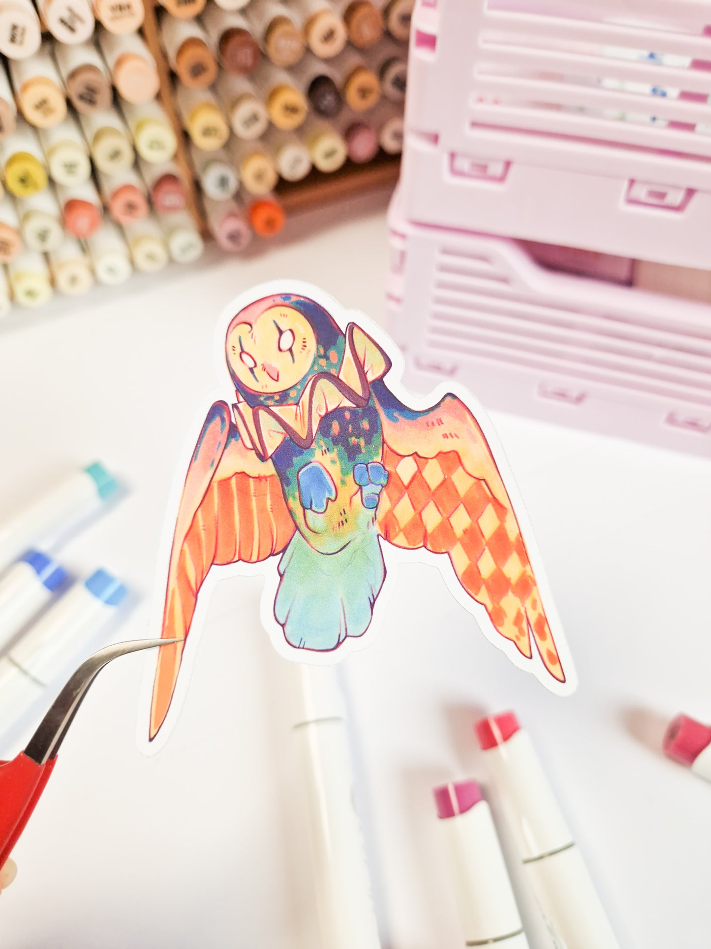 Clown Owl - matte sticker