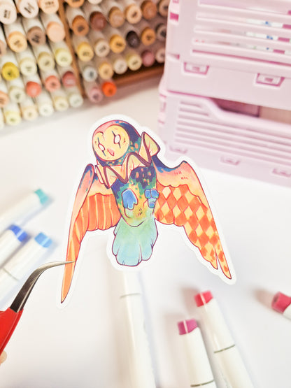 Clown Owl - matte sticker