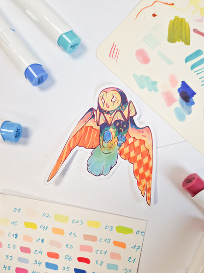 Clown Owl - matte sticker