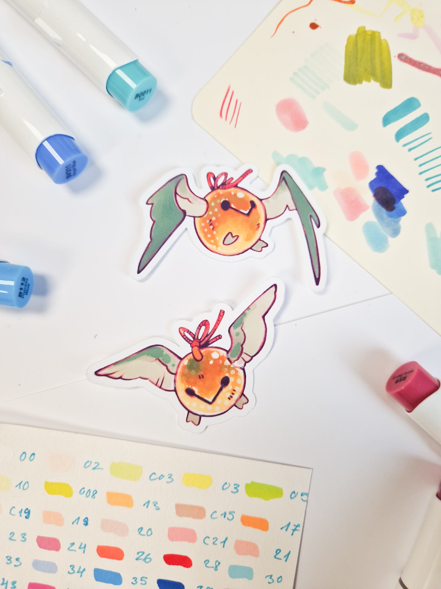 Jingle Owls - matte sticker set of TWO