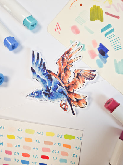 Star crow - matte sticker