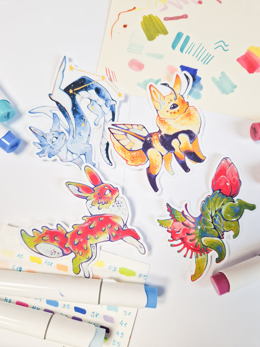 Eevee collection - matte sticker set of FOUR
