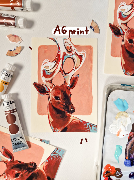 Hot chocolate deer print