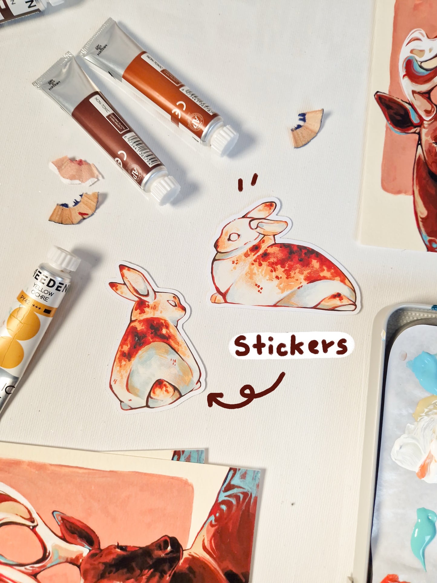 Marshmellow bunny stickers