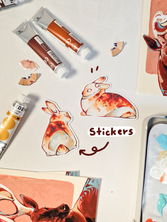 Marshmellow bunny stickers