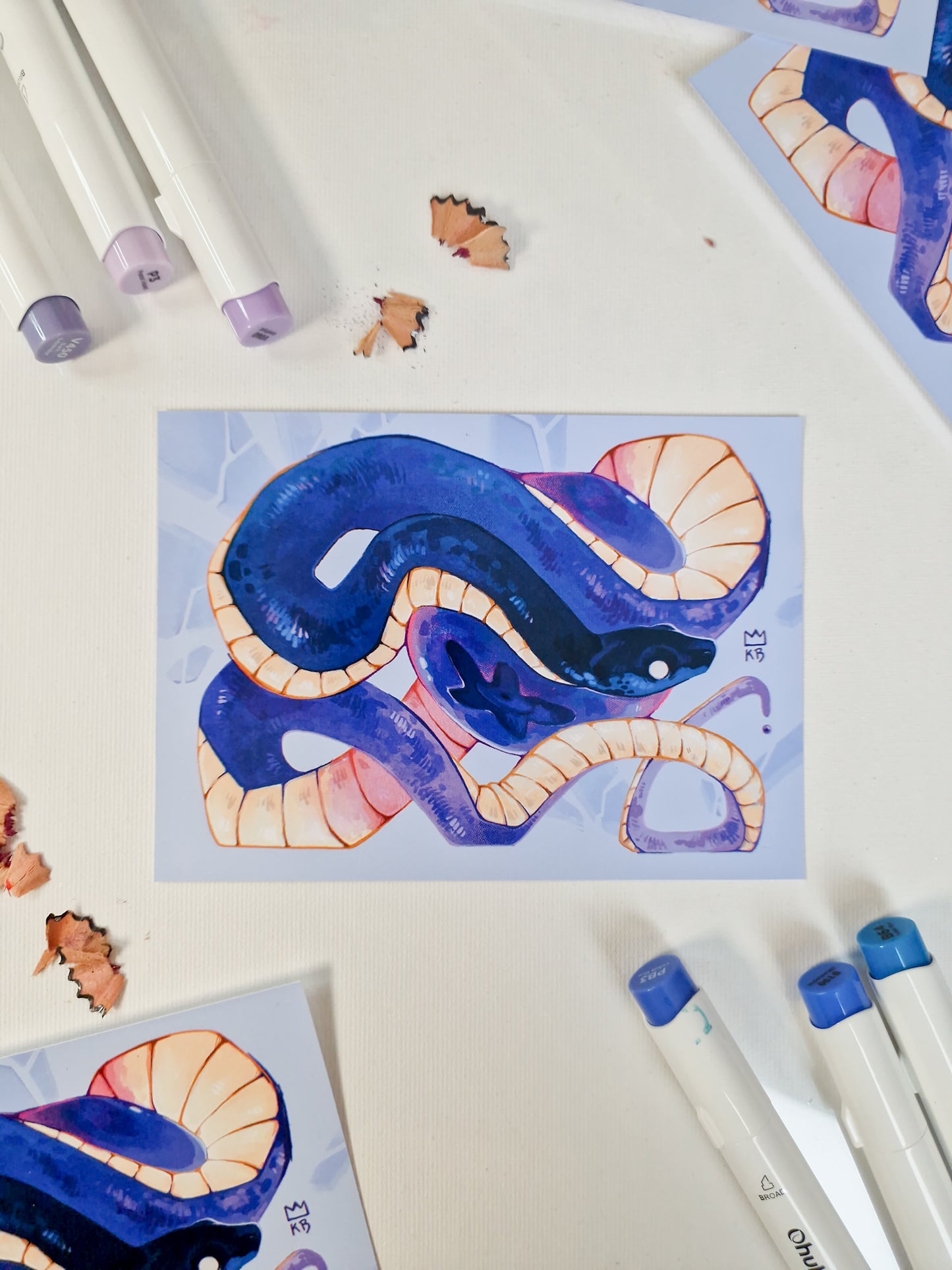 Blueberry snake print
