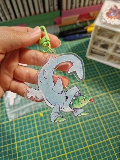 Shark lizard keychain