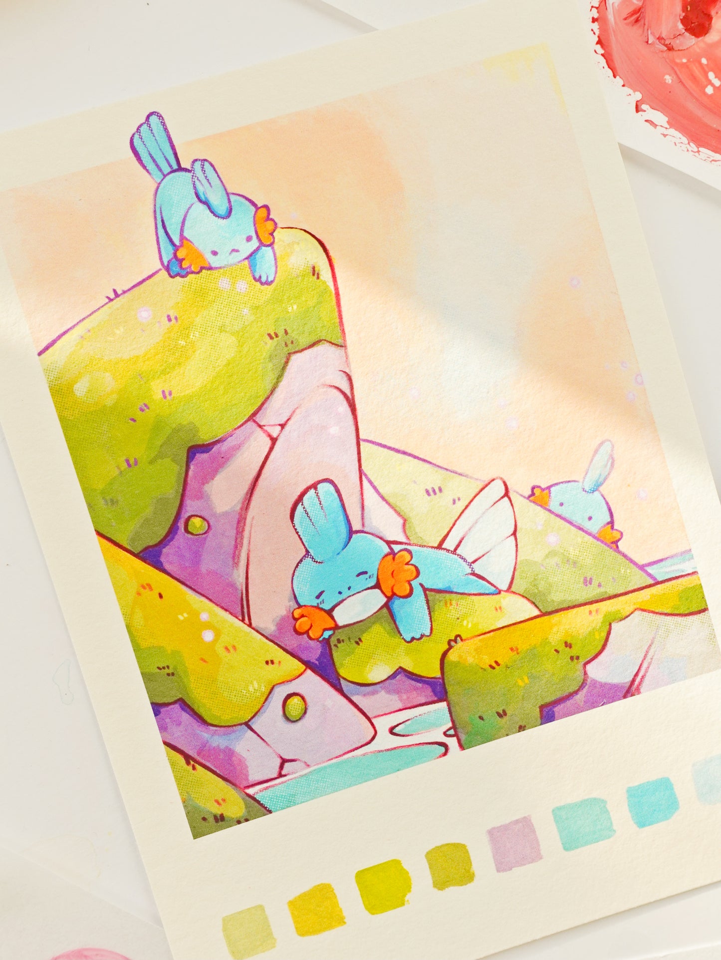 "Sleepy mudkip at the sea" print