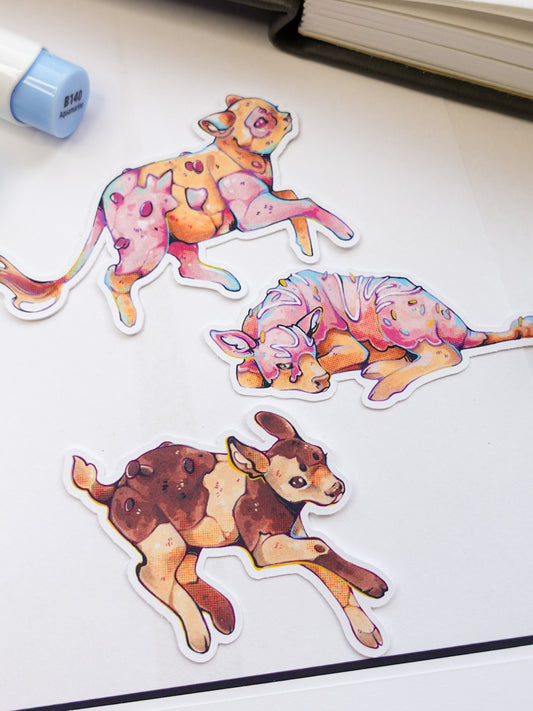 Cookie cow sticker set - set of three