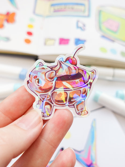 Puppy dessert sticker - cracked ice