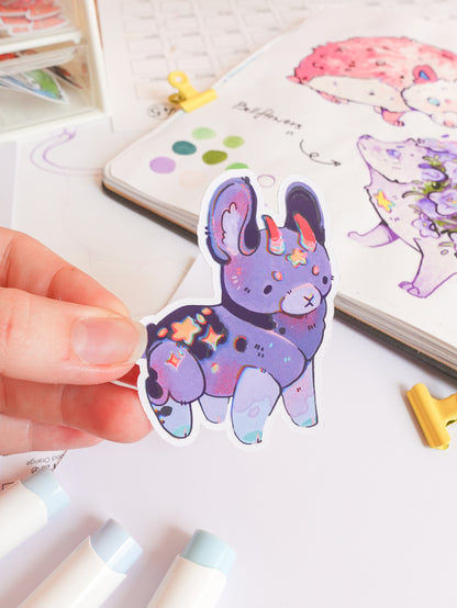 Purple goat plush - matt