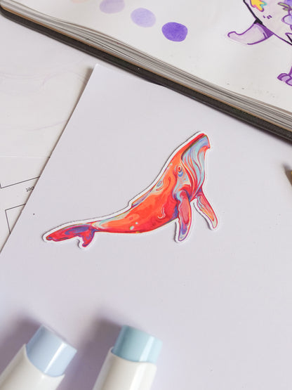 Whale sticker - matt