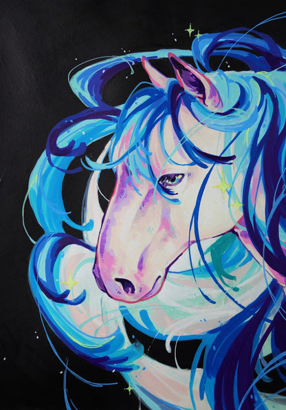 ''Make a wish'' Original painting, A4, acrylics