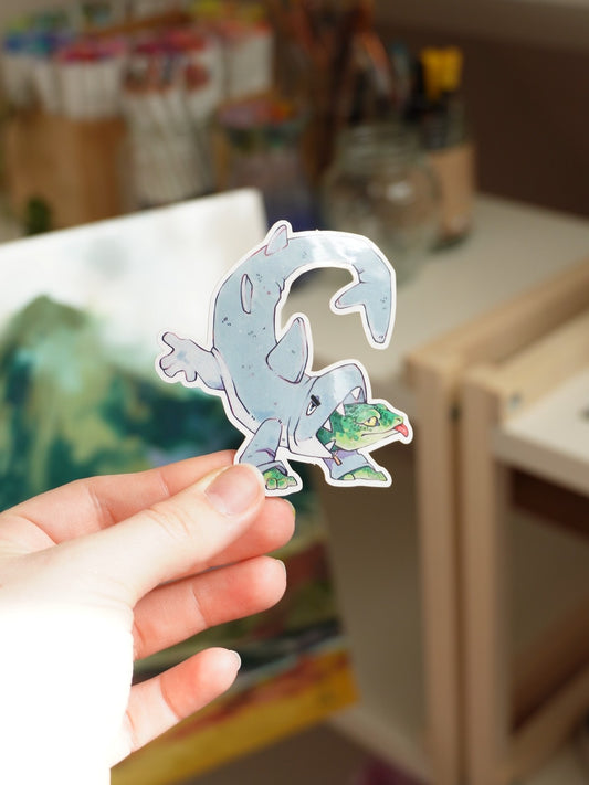 Shark lizard sticker - vinyl