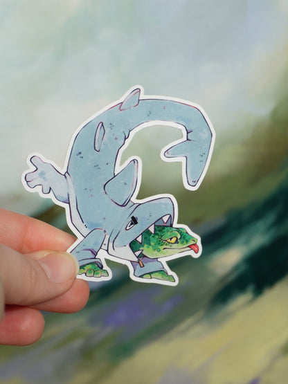Shark lizard sticker - vinyl